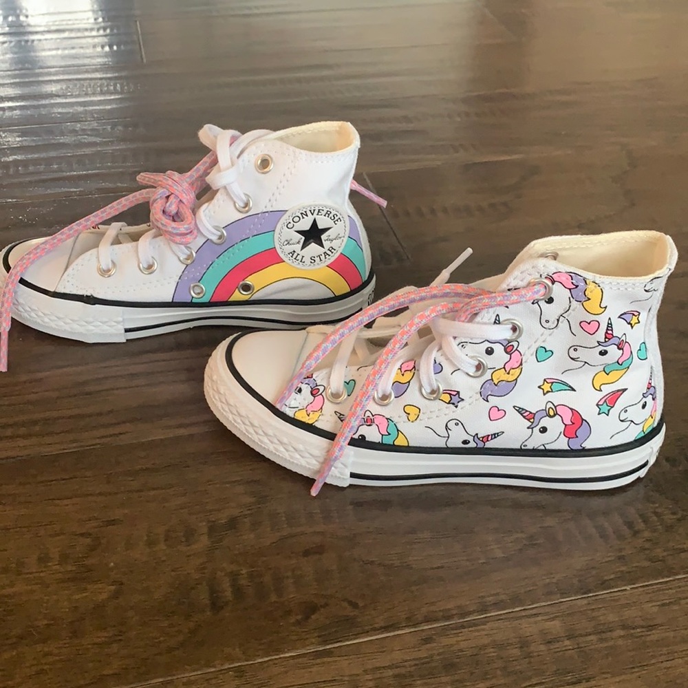 New Toddler Girls Converse Unicorn high tops